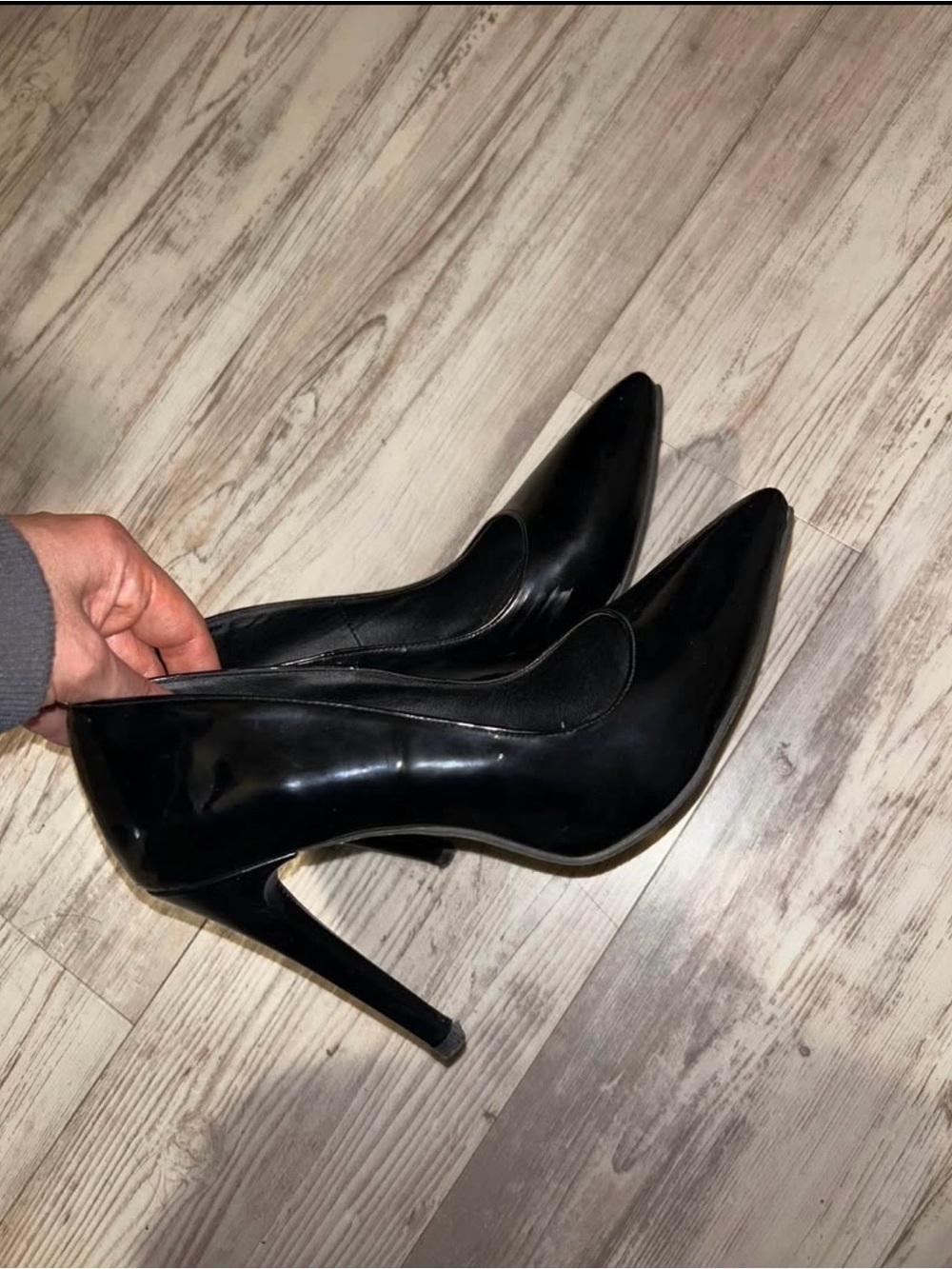 Classic Black Patent Pointed-Toe High Heels - Women's Dress Pumps